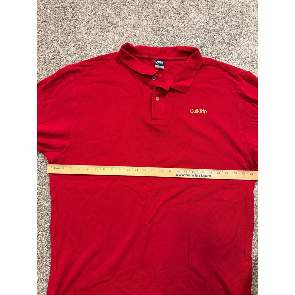 Gear For Sports Polo Shirt Mens XXL Red QuikTrip Embroidered Short Sleeve Pique - Picture 6 of 9
